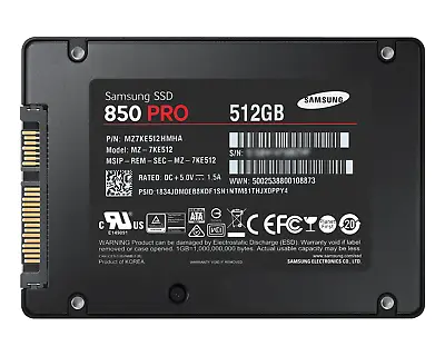 $50 • Buy Samsung 850 PRO 512GB SSD 2.5  (MZ-7KE512) Solid State Drive