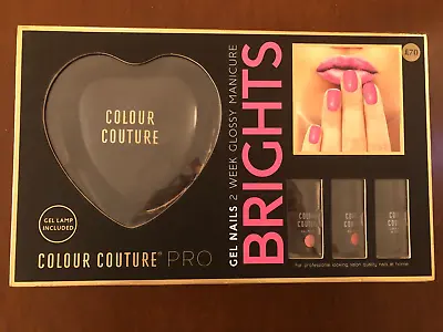 Colour Couture Pro Gel Nails BRIGHTS 2 Week Glossy Manicure Set + Gel Lamp £70 • £22