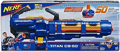 BRAND NEW NERF Titan CS 50 Full Automatic Blaster + Darts - Nerfs Biggest! Rare • $219