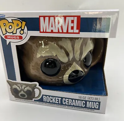 Funko POP! Mugs MARVEL Guardians Of The Galaxy ROCKET Ceramic Mug 16 Oz NEW • $17.24