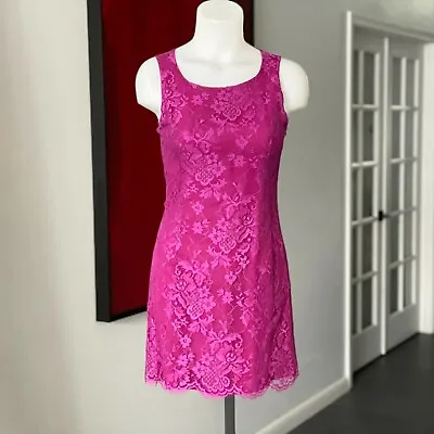 GIANNI VERSACE VERSUS Purple Lace Mini Dress Size IT 40 From S/S 1994 • $2499.99