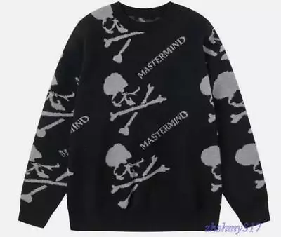 New MMJ Mastermind Skull Printed Knit Pullover Sweater Men Women • $119.69