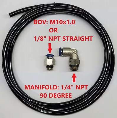 $38.75 • Buy TURBOSMART BLOW OFF VALVE BOV BOOST VACUUM PUSH CONNECT FITTING KIT M10x1.0 1/8 