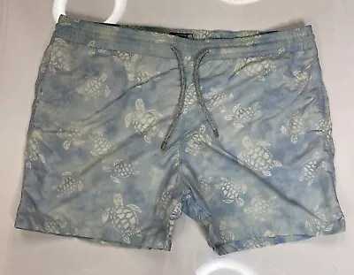 Vilebrequin Turtle AOP Print Swim Board Shorts Men XXL Blue Tie Dye • $19.95