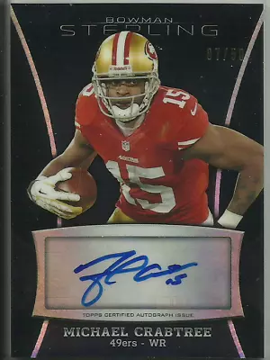 2013 Bowman Sterling Michael Crabtree Black Refractor Auto Autograph /50 $RARE$ • $24.99