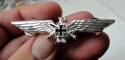 German Military Army Eagle Repro Pin Badge Iron Cross Twin Pin • £9.99