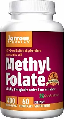 £11.99 • Buy Methyl Folate, 400 Mcg, 60 Veggie Caps - Jarrow Formulas