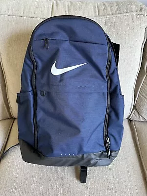 Backpack Nike Dm3975 410 Brasilia Black Navy Blue XL School Gym Sports Bag NEW • $39.99