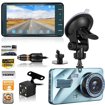 $99.99 • Buy Upgraded 2022 4inch FHD Dual Lens Dash Cam Front And Rear Dual Car Camera Screen