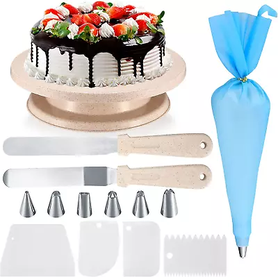 Cake Decorating Kits Rotating Cake Turntable Tools Cake Decorating Plates Cak • £19.10