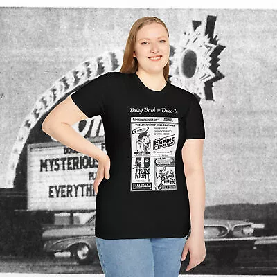 Vintage 1980 Drive-In Movie Theater Ad For Star Wars Empire Strikes Back T-Shirt • $18.66