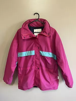 Vintage 80s Snug Collection By Margot Pink Snow Ski Jacket Size 44/L • $32