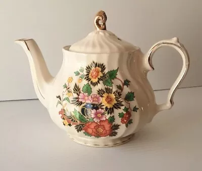 Vintage Sadler Tea Teapot Floral England Chip On The Lid • $25