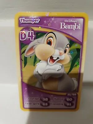 £1 • Buy Morrisons Disneyland Paris 20th Anniversary Trading Card D4 THUMPER HOLOGRAPHIC 