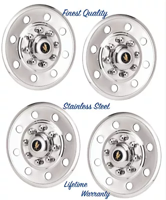 16  Trailer / Horse / Toy Hauler Stainless Steel (4) Wheel Hubcap Rim Covers © • $195.87