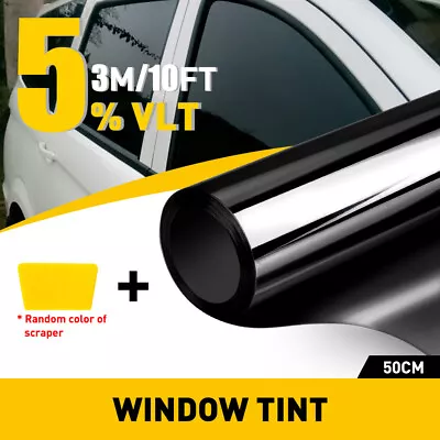 For Car Home Window Tint Film Black Roll 5% VLT Car Auto Home Tinting 3M NEW • $24.64