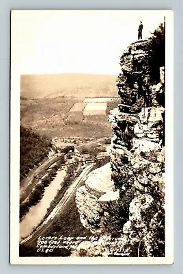 RPPC Cumberland MD-Maryland Lovers Leap Real Photo Vintage Souvenir Postcard • $7.99