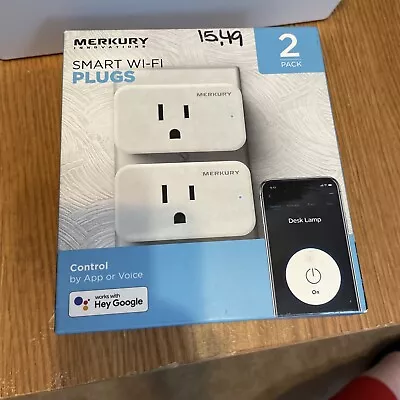 Merkury Innovations Wi-Fi Indoor Smart Plug - 2 PACK (MIC-WW218-199W) - NEW™ • $15