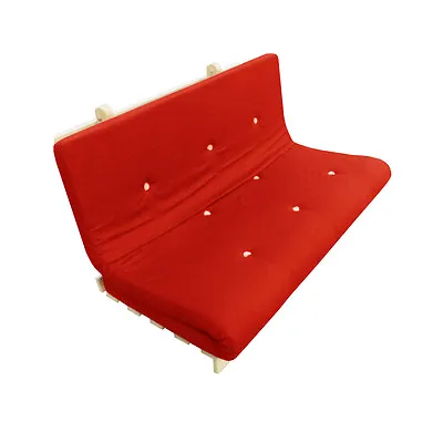 £69.95 • Buy Memory Foam Futon Mattress | Roll Out/Fold Up Guest Bed | Red | 190cm X 125cm