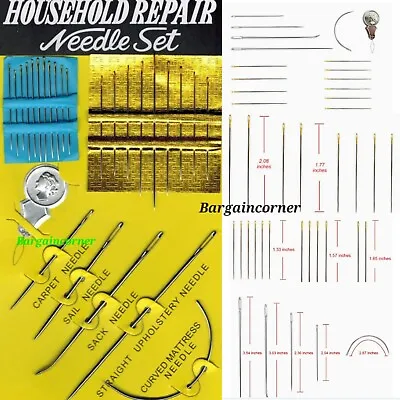 Sewing Needles Straight Curved Mattress Carpet Upholstery Packing Sewing Needles • £4.96