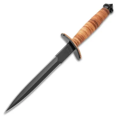 $34.28 • Buy Marbles V-42 Dagger 440 Leather Replica US Special Forces WWII Fixed Knife 429