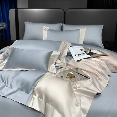 £462.79 • Buy Egyptian Cotton Bedding Set Embroidery Duvet Cover Set Sheet Covers Bed Linen