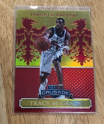 TRACY MCGRADY 2014-15 Panini Excalibur Crusade Camouflage Red #d 55/99 Raptors • $0.99