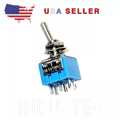 Lot Of 100 Industec 6 AMP 125V - DPDT 3 Position  Mini Toggle Switch • $39.99