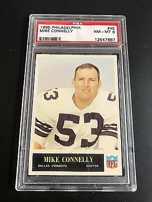 Mike Connelly 1965 Philadelphia Football Card #45 Graded PSA 8 NM-MT Cowboys  • $59.95