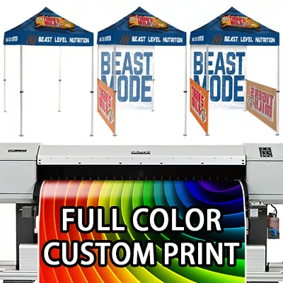 5 X 5 Pop Up Canopy Full Color Custom Print Trade Show Booth Vendor Tent • $678