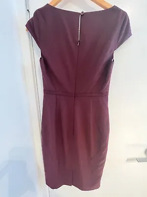 $20 • Buy TED BAKER Maroon Pencil Dress Size 1/ 8AU