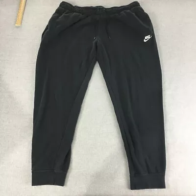 Nike Womens Tracksuit Pants Size XL Black Drawstring Pockets Jogger • $24.97