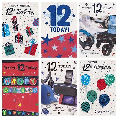 12th Birthday Card ~ Boy's / Male 12th ~ 12 Today Happy Birthday • £1.79
