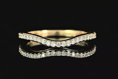 $1750 A.Jaffe 14K Yellow Gold Diamond Contour Euro Shank Wedding Band Ring Sz 6 • $750