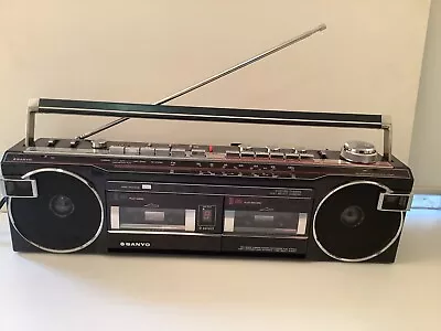 Vintage Sanyo Radio/double Cassette Recorder M-w15-2k Slimline Boombox • $110