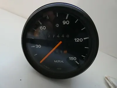 Vintage Porsche Vdo Speedometer 150 Mph Dated 12/73 77448  Miles 26-35-01 • $60.78