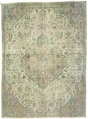 Distressed Vintage Antique Muted 7X10 Floral Oriental Rug Stone Washed Carpet • $779.73
