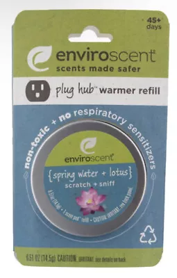 Enviroscent Plug Hub Warmer Refill Spring Water + Lotus 0.51 Oz • $9.99