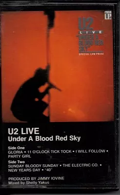 U2 Cassette - Live Under A Blood Red Sky  Island Records ‎– 7-90127-1-B • $5.99