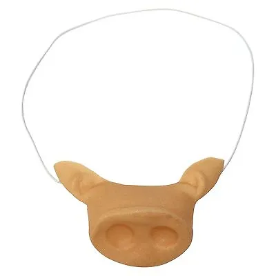 Latex Pig Animal Nose Snout Saw Fancy Dress Halloween Costume Accessory • £3.99