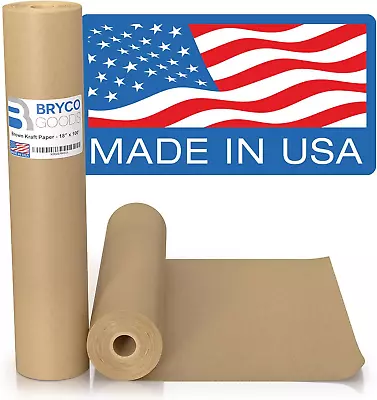 Brown Kraft Packing Paper - 18  X 1200  (100') - Kraft Paper Roll Ideal  • $20.65
