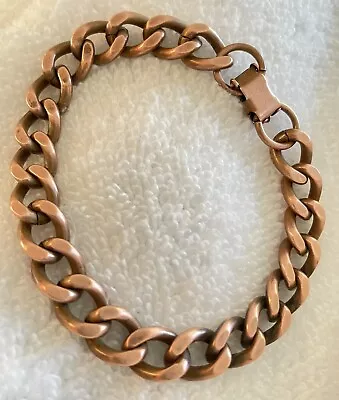 Solid Copper Heavy Chain Link Bracelet Vintage Stunning 30.0g Men’s Women’s • $68