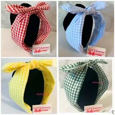 £2.99 • Buy School Scrunchies Hairband Headband Hair Tie Band Bunny Gingham Uniform Dress 