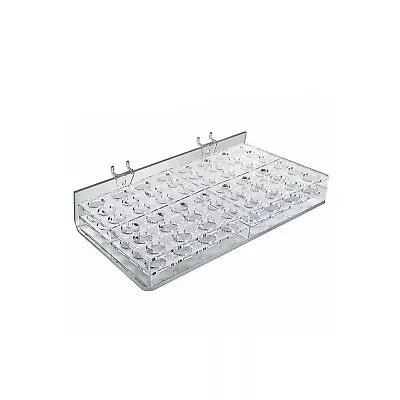 Azar 15/16 (Dia) 48 Compartment Round Slot Mascara/Wand Tray For Pegboard Clear • $50.39