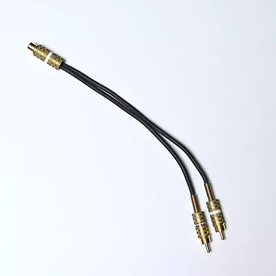 RadioShack Gold Plated 2-Male To 1-Female RCA Y-Adapter Splitter- 10 Inches 25cm • $15