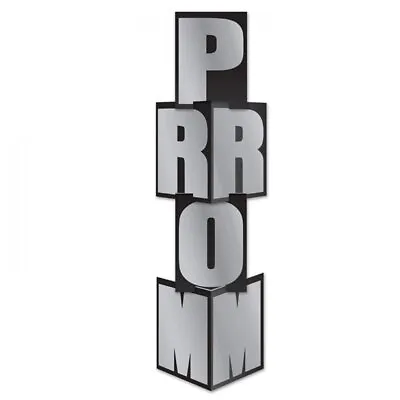 £22.99 • Buy Giant School Prom Silver Black Cardboard Display Prop Party Room Decoration