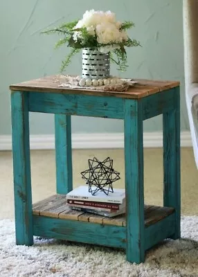 Turquoise Combo End Table • $129