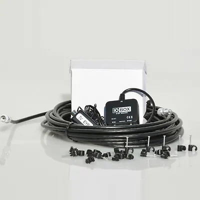 £14.99 • Buy 10m Black RG6 Coax Cable + IO-Link Box RF Modulator For Sky HD & Black Magic Eye