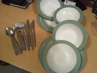£40 • Buy Outdoor Melamine Dinner Set Plates Bowls Set Picnic Camping Crockery Cutlery