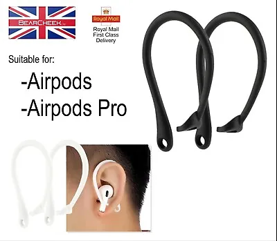 1 X Pair Ear Hooks For Apple AirPods And Airpods Pro - Earphones Holder Earhooks • £2.95